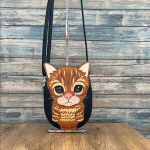Sleepyville Critters Orange Cat Faux Leather Bag